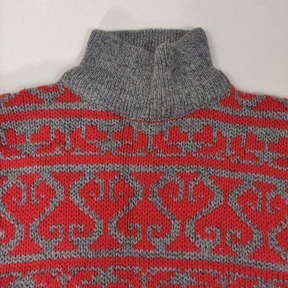 Vintage Jr. Priorities soft knit sweater red gray size S - Picture 6 of 6